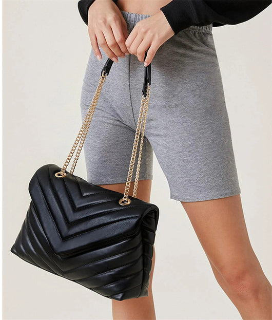 Bolso Bandolera con Cadena Metálica y Bordado para Mujer - Image 5