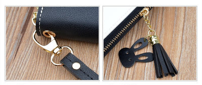 Cartera Larga para Mujer con Cierre de Cremallera y Detalles de Borla - Image 4