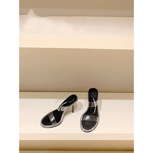 Tacones Altos Negros de Personalidad para Mujer