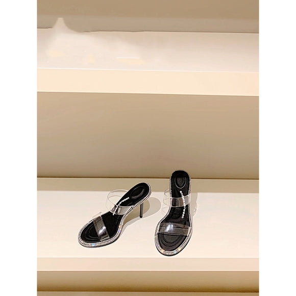 Tacones Altos Negros de Personalidad para Mujer