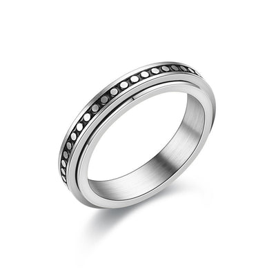 Anillo Giratorio Doble de Acero Titanio para Hombre - Image 6
