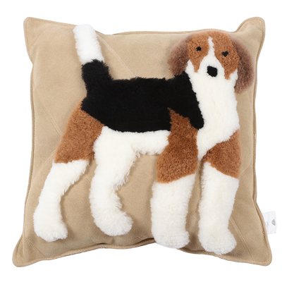 Almohada Decorativa Perro Cartoon en Cuero y Lana - Image 12