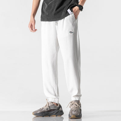 Pantalones Deportivos Grises de Punto Holgados para Hombre - Image 9