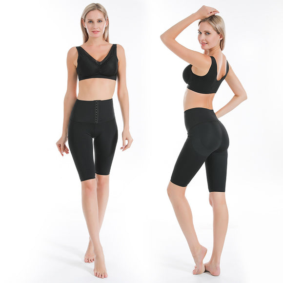 Pantalones Moldeadores de Cuerpo con Cintura y Caderas Abotonadas