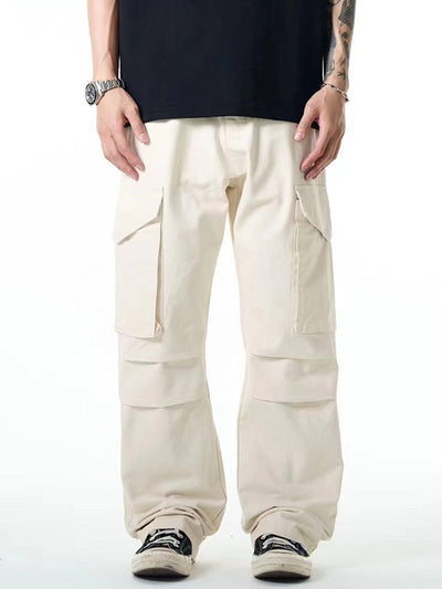 Overoles Americanos para Hombre con Bolsillos Amplios y Diseño Plisado - Image 5