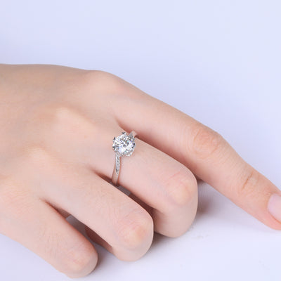 Anillo de Compromiso Copo de Nieve Moissanita - Image 9