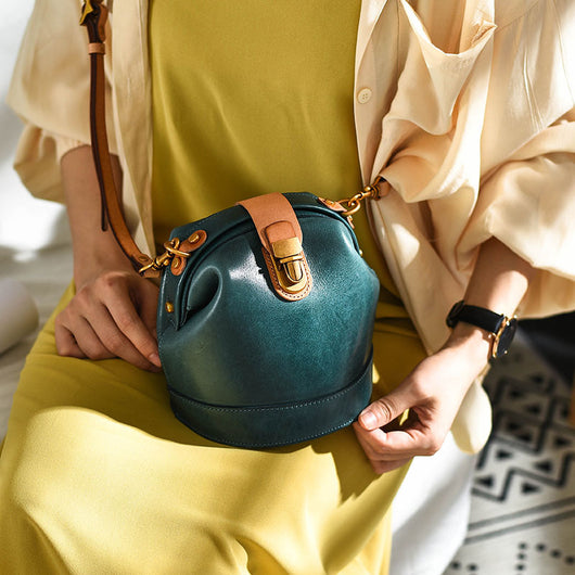 Bolso Mensajero Retro de Cuero Estilo Vintage - Image 8