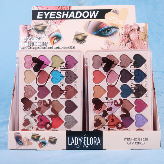 Paleta de 24 Sombras Nacaradas y Mate de Larga Duración