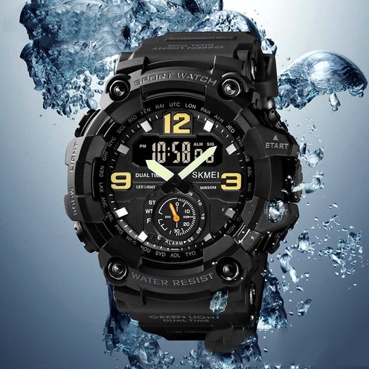 Reloj Deportivo Digital Resistente para Hombre con Pantalla Grande y Sincronización Electrónica