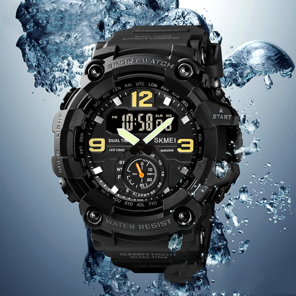 Reloj Deportivo Digital Resistente para Hombre con Pantalla Grande y Sincronización Electrónica