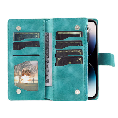 Funda Cartera Teléfono Cuero Grabado - Organizador de Tarjetas con Cierre - Image 4