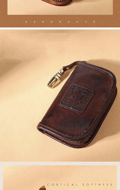 Estuche Multifuncional para Llaves de Cuero Curtido al Vegetal - Gran Capacidad - Image 12