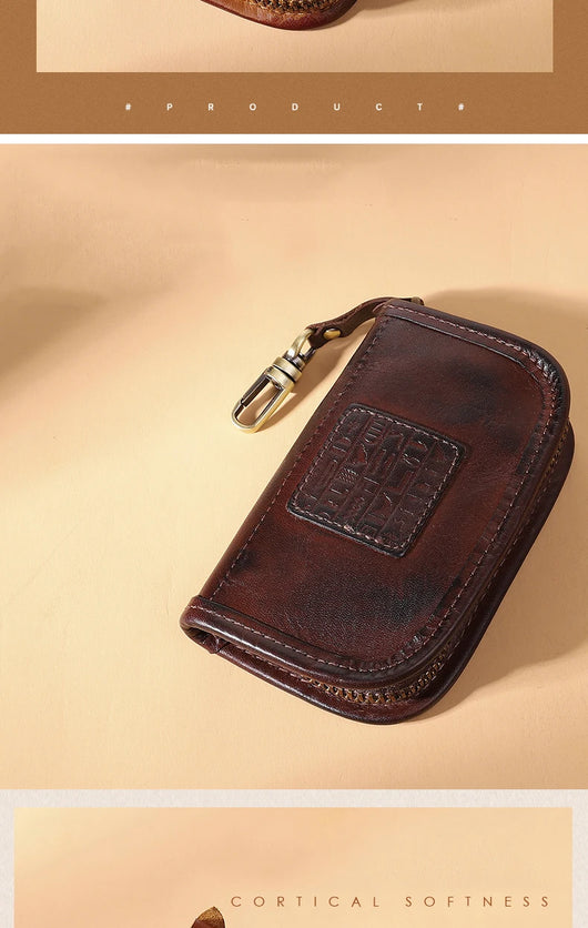 Estuche Multifuncional para Llaves de Cuero Curtido al Vegetal - Gran Capacidad - Image 12