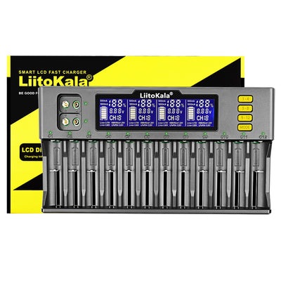 Cargador de Baterías LCD 12 Espacios Lii-S12 - Image 4