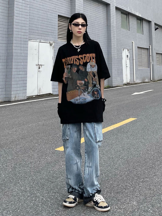Camisa Oversize Estilo Urbano Retro Vintage - Image 8