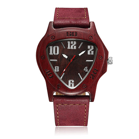 Reloj de Madera Triangular Estilo Europeo Minimalista - Image 4