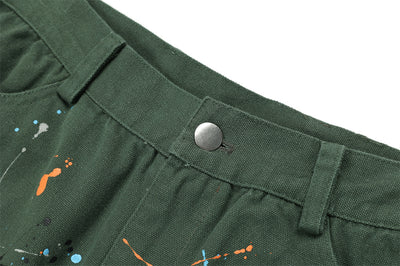 Pantalones Rectos con Diseño Splash de Pintura Artística - Image 9
