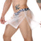 Men's Transparent PVC Mini Skirt with Open Sides