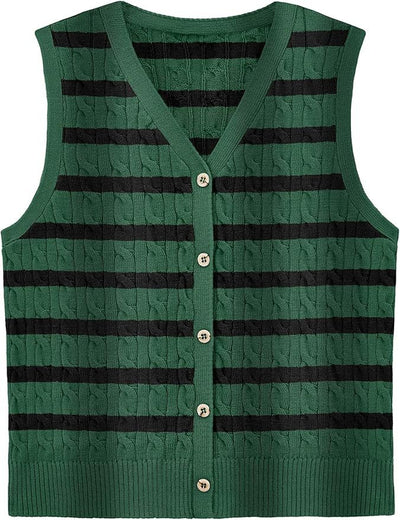 Chaleco Tejido Retorcido para Mujer - Estilo Europeo y Americano - Image 28