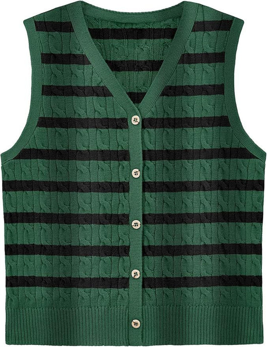 Chaleco Tejido Retorcido para Mujer - Estilo Europeo y Americano - Image 28