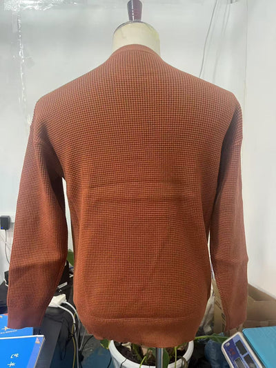 Suéter Cuello Redondo Textura Waffle para Hombre - Pullover Tejido Casual - Image 20