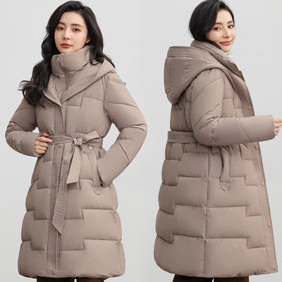 Abrigo Largo Ajustado con Capucha para Mujer - Diseño Invernal Elegante - Image 5