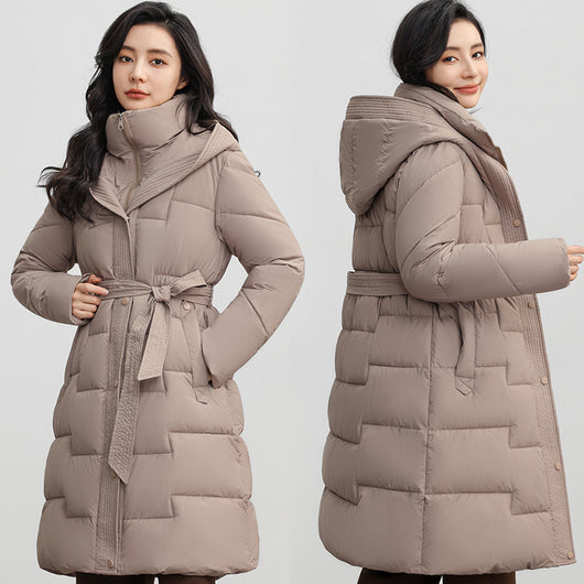 Abrigo Largo Ajustado con Capucha para Mujer - Diseño Invernal Elegante - Image 5