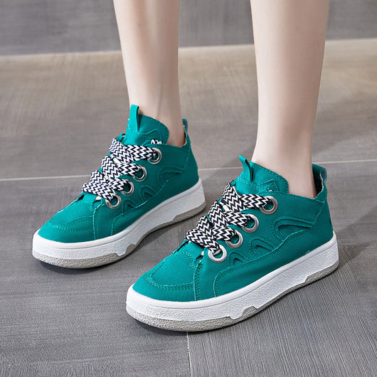 Zapatillas de Lona con Plataforma para Mujer - Comodidad Deportiva Casual - Image 14