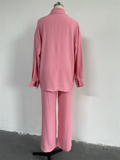 Conjunto Elegante: Blusa Suelta Manga Larga y Pantalón Cintura Alta - Image 18