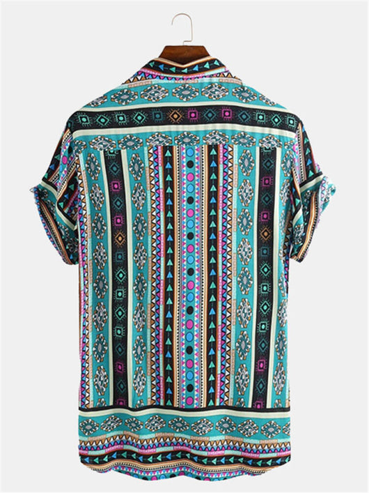 Camisa de Rayas para Hombre de Manga Corta - Image 15
