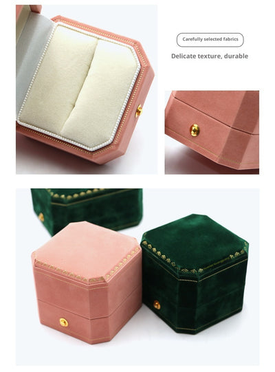 Caja Octagonal de Joyería con Encaje - Organizador de Anillos, Pendientes y Pulseras - Image 16