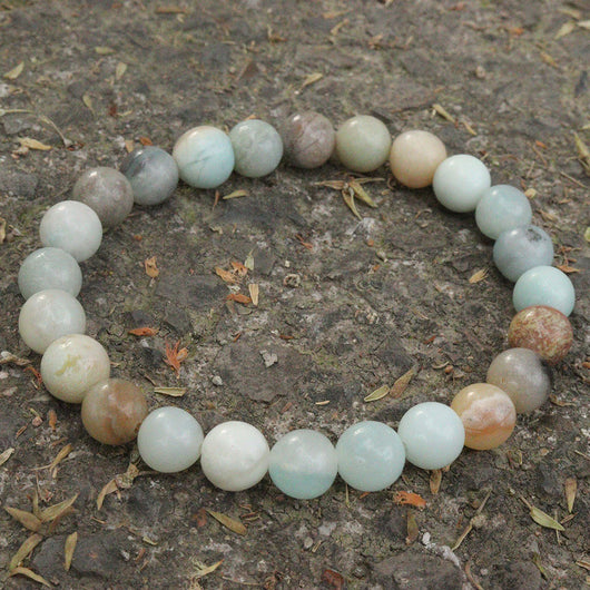 Pulsera de Energía Curativa Natural Extensible Pulida para Hombre - Image 3