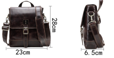 Bolsa Mensajero de Cuero Genuino para Hombre - Estilo Contemporáneo - Image 6