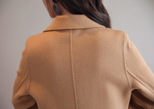 Abrigo de Lana Solido con Cuello de Traje y Manga Larga - Image 19