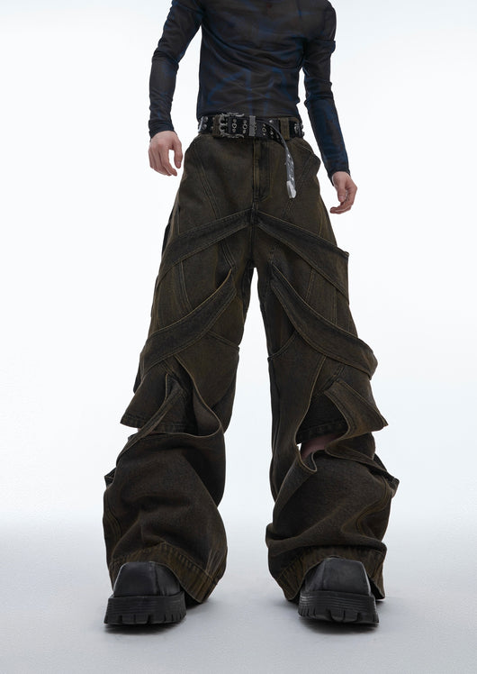 Jeans Desgastados con Efecto 3D y Detalles Calados - Image 5