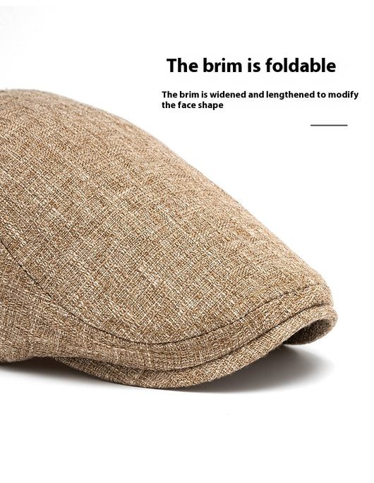 Boina Retro de Algodón y Lino para Hombre con Visera - Image 12