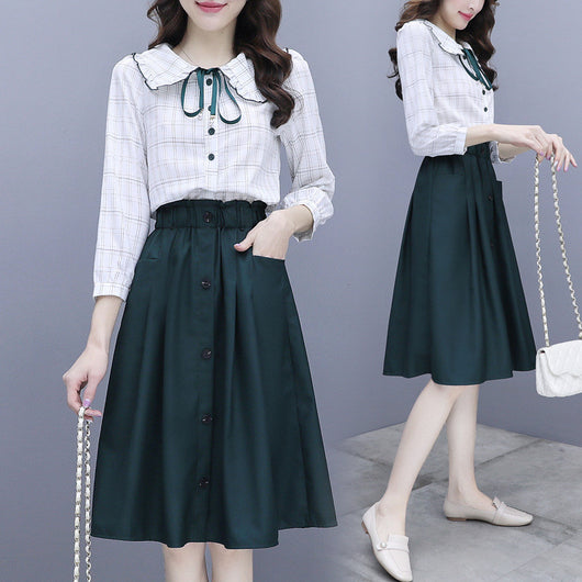 Vestido Camisero Vintage con Cuello Muñeca - Manga Larga para Mujer - Image 8
