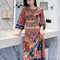 Vestido Largo Elegante Palace con Manga Larga para Mujer