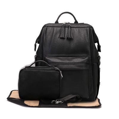 Mochila Maternal de Cuero - Bolso para Mamá Moderno