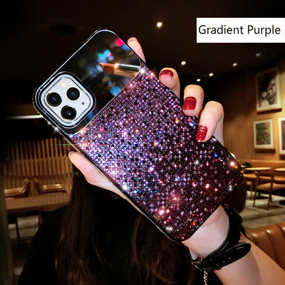 Funda Espejo para Teléfono con Diseño Punk Degradado y Cristales Brillantes - Image 9