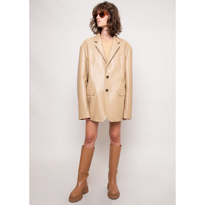 Cardigan Suelto de Cuero Proteína para Mujer - Chaqueta Casual de Manga Larga - Image 14
