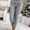 Pantalones Skinny Ajustados para Mujer con Puño Acanalado - Versátiles y Cómodos