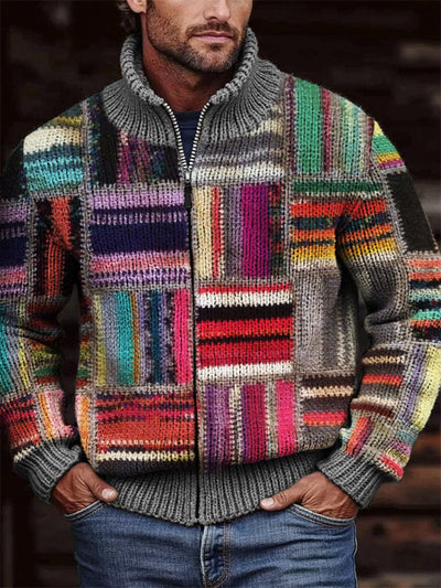 Chaqueta Suelta con Cuello de Pie y Cierre de Cremallera para Hombre - Image 11