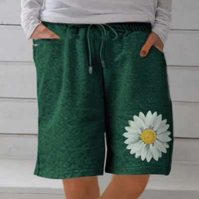 Shorts Casuales Talla Grande en Algodón y Lino con Estampado - Image 8