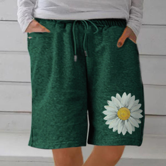 Shorts Casuales Talla Grande en Algodón y Lino con Estampado - Image 8