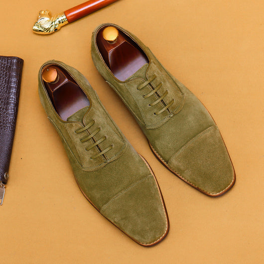 Zapatos Formales de Gamuza para Hombre con Cordones de Cuero Premium - Image 9