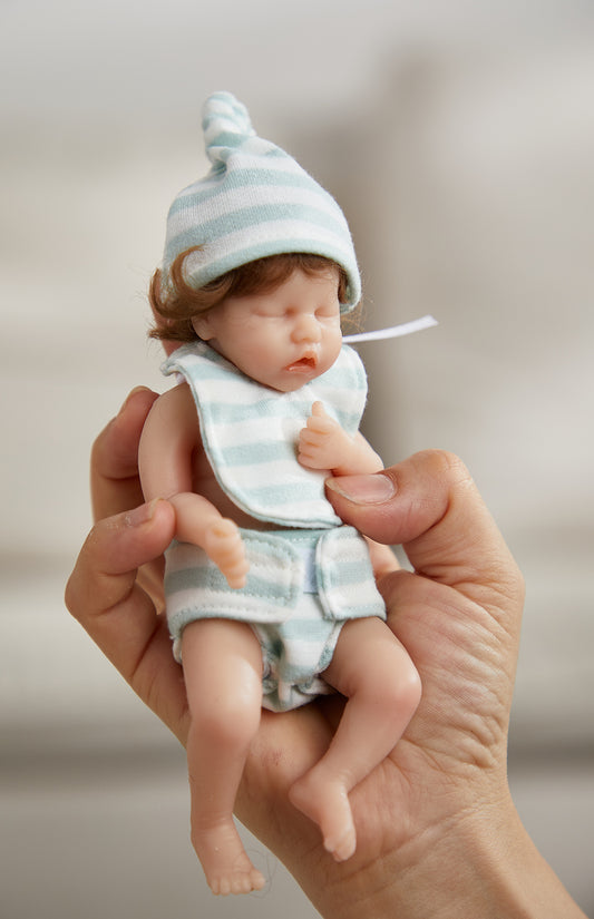 Muñeca Reborn Bebé de 6 Pulgadas con Cuerpo de Silicona Completa