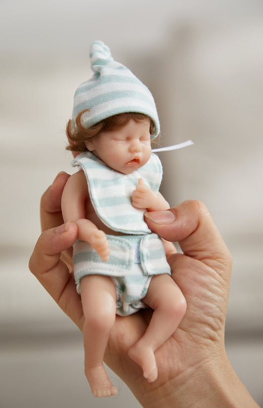 Muñeca Reborn Bebé de 6 Pulgadas con Cuerpo de Silicona Completa