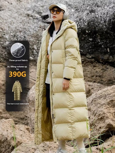 Abrigo Largo Acolchado Extra Largo para Mujer - Chaqueta Térmica Hasta la Rodilla - Image 6