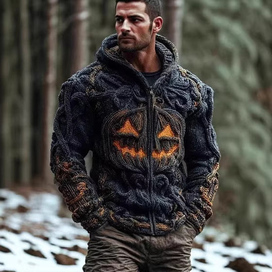 Chaqueta Hoodie Estampada Casual para Hombre - Estilo Urbano Moderno